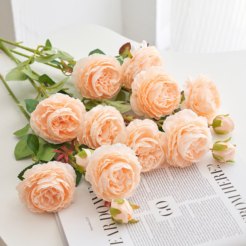 Peony decoration, flower table arrangement, living room decoration