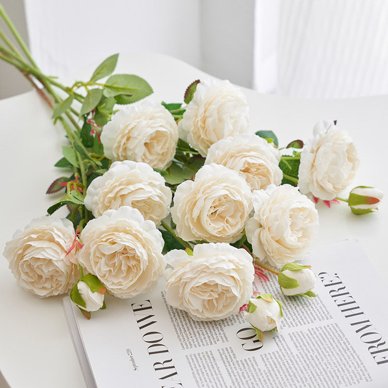 Peony decoration, flower table arrangement, living room decoration